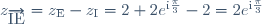 z_{\overrightarrow{\text{IE}}} = z_{\text{E}} - z_{\text{I}} = 2+2e^{\text{i} \frac{\pi}{3}} - 2 = 2e^{\text{i}\frac{\pi}{3}}